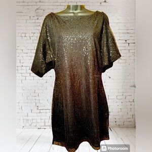Hailey Logan by Adrianna Papell junior size 5/6 black sequin mini dress
